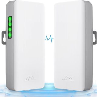 Point to Point Wireless Bridge for Starlink Internet, 2KM Outdoor 5.8G Network WiFi Bridges Extender CPE Access Point with 12DBi Antenna 2 100Mbps LAN Port 24V PoE Power Adapter 2-Pack - DRC 7 | +254100720022 AUXAD2404270WB015F6 | +254100720022