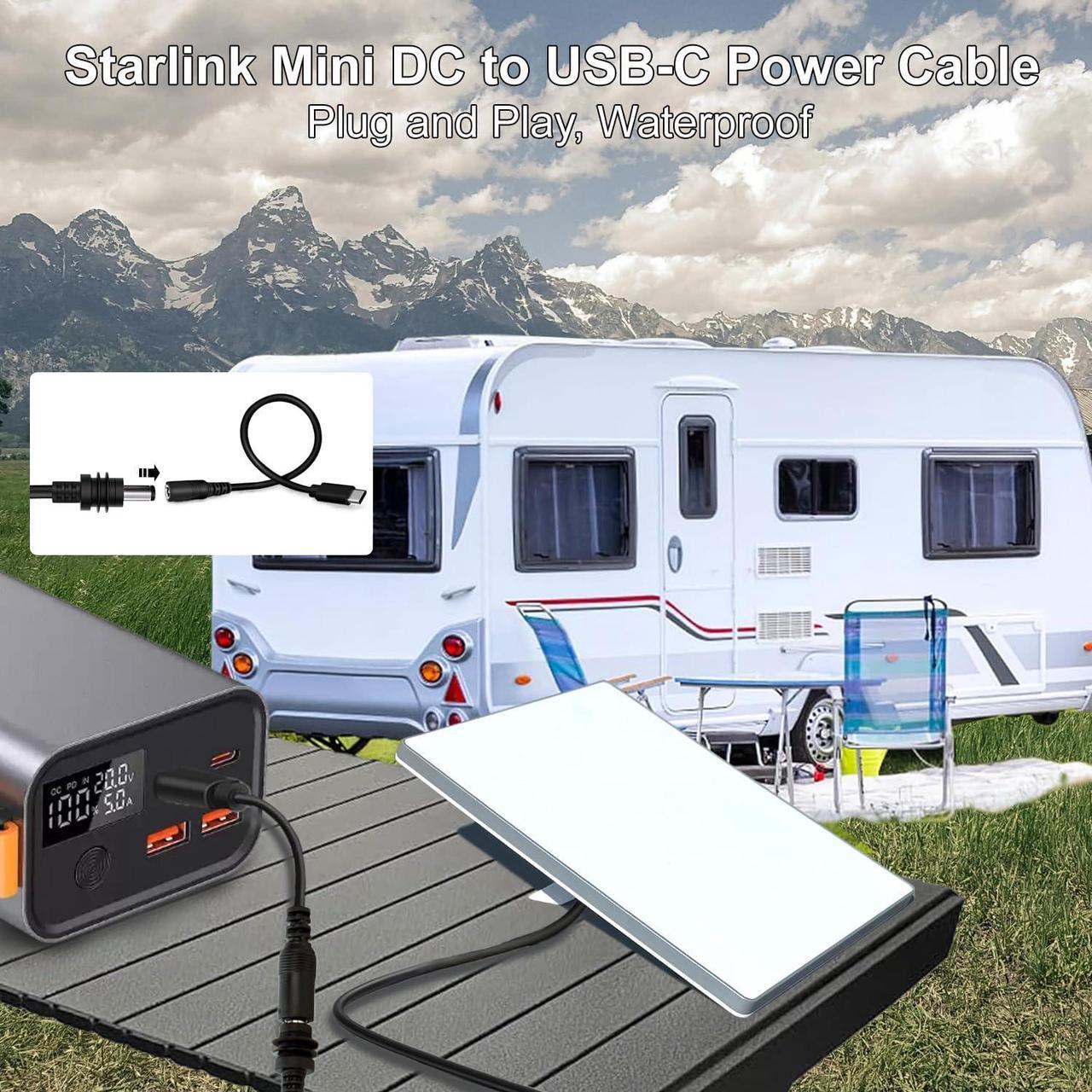 Starlink Mini DC Power Cable with USB C Adapter Cable, USB C to DC Power Cable PD 20V, Type C Adapter +DC Power Cable for Starlink Mini, Compatible 65W+ PD 20V Protocol Power Supply/Source (10M) - DRC 2 | +254100720022 Starlink Mini DC Power Cable with USB C Adapter Cable, USB C to DC Power Cable PD 20V, Type C Adapter +DC Power Cable for Starlink Mini, Compatible 65W+ PD 20V Protocol Power Supply/Source (10M) - DRC - Image 2