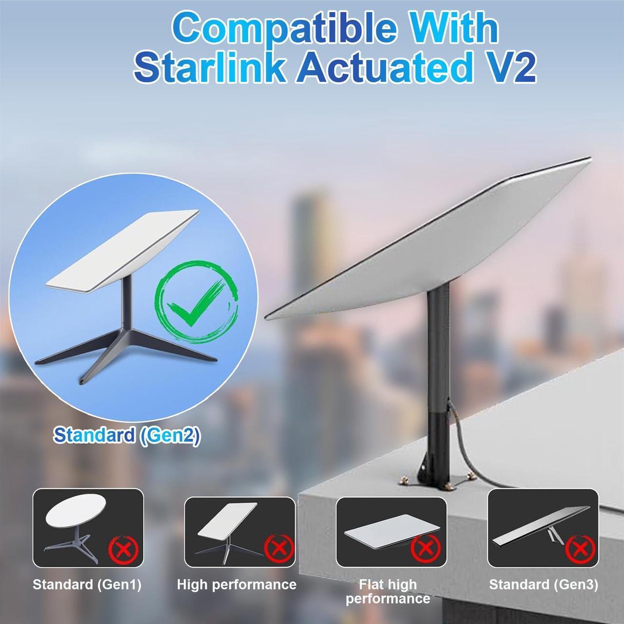 Ybludiy Suitable for Starlink Gen 2 Cable 33FT, Compatible with Satellite Rectangular V2 Extension Cable, Gray end Cap, Indoor and Outdoor Waterproof Starlink Accessories (33FT/10M) - DRC 3 | +254100720022 Ybludiy Suitable for Starlink Gen 2 Cable 33FT, Compatible with Satellite Rectangular V2 Extension Cable, Gray end Cap, Indoor and Outdoor Waterproof Starlink Accessories (33FT/10M) - DRC - Image 3