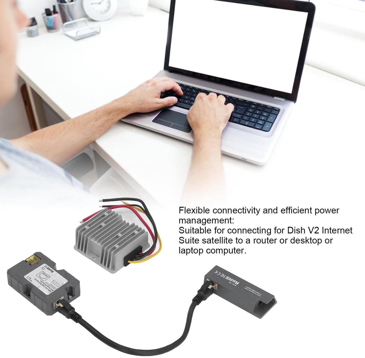 PoE Injector Kit for Starlink Dish V2 Internet Kit Satellite, Satellite Disk Cable Adapter to RJ45, DC Boost Converter 12V to 48V - DRC 5 | +254100720022 PoE Injector Kit for Starlink Dish V2 Internet Kit Satellite, Satellite Disk Cable Adapter to RJ45, DC Boost Converter 12V to 48V - DRC - Image 5