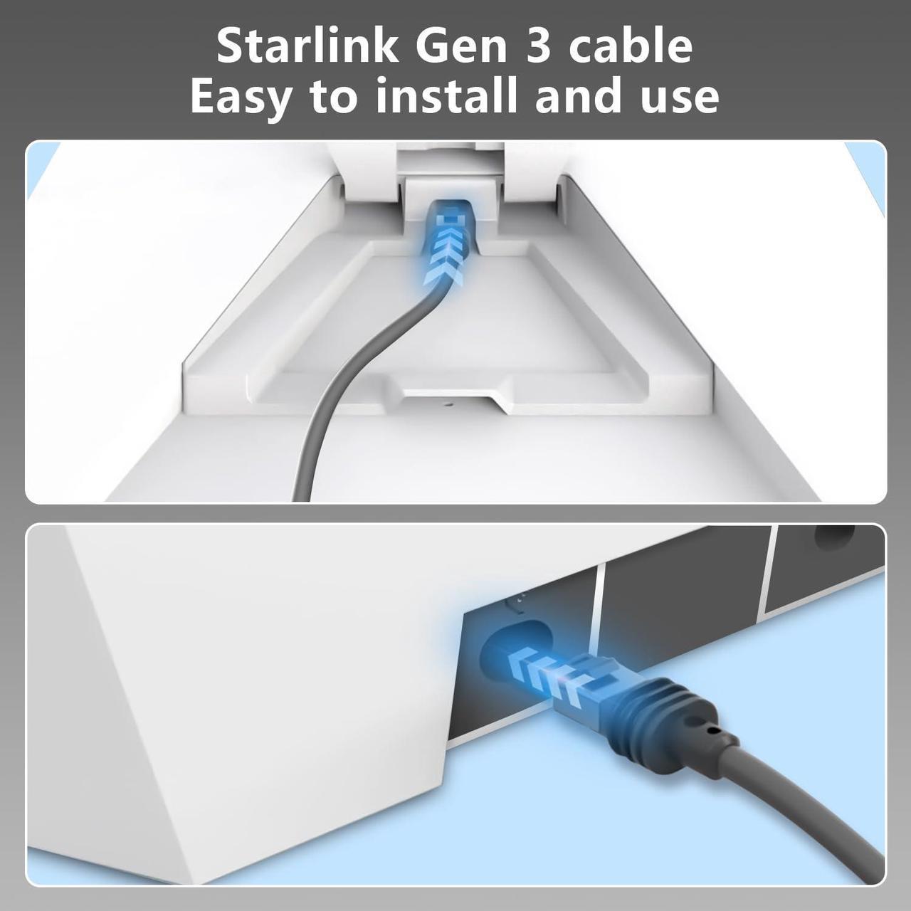 Marx Starlink Gen 3 Ethernet Cable Extension 100FT for Standard V3 Accessories Replacement Waterproof High-Speed Indoor and Outdoor Data Transmission Gray - DRC 3 | +254100720022 Marx Starlink Gen 3 Ethernet Cable Extension 100FT for Standard V3 Accessories Replacement Waterproof High-Speed Indoor and Outdoor Data Transmission Gray - DRC - Image 3
