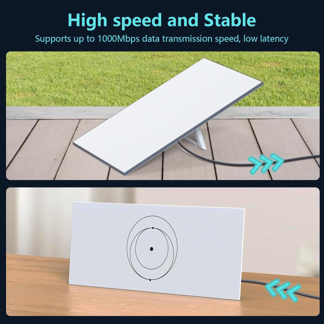 Orbram Starlink Gen 3 Cable 100FT/30.5M & Cat 8 Ethernet Cable 25FT, Starlink Cable Outdoor, Durable 24AWG Waterproof Extension Cable for Starlink V3, Rectangular Satellite &Mini Dish - DRC 4 | +254100720022 Orbram Starlink Gen 3 Cable 100FT/30.5M & Cat 8 Ethernet Cable 25FT, Starlink Cable Outdoor, Durable 24AWG Waterproof Extension Cable for Starlink V3, Rectangular Satellite &Mini Dish - DRC - Image 4