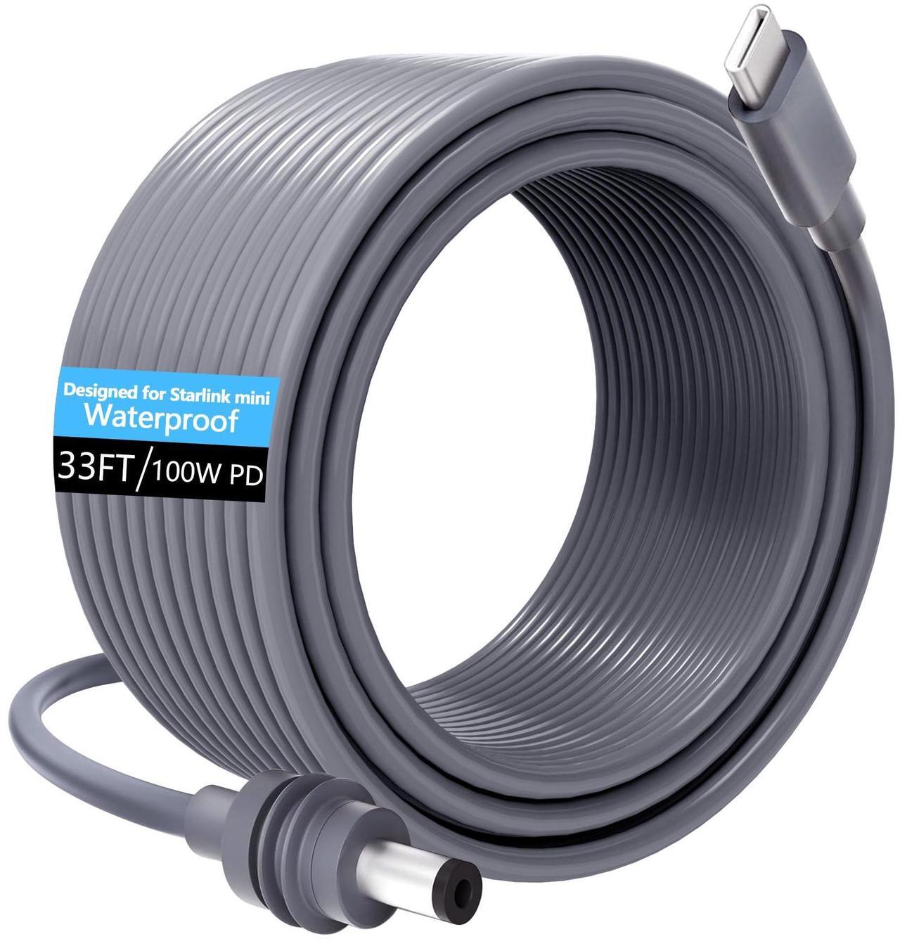 WAWINY 33FT/10M Starlink Mini USB-C Cable - High-Speed 100W PD Charging, Waterproof & Durable Starlink Mini Cable, USB-C to DC Replacement Cord for Power Bank & Charger (10M, Gray) - DRC 1 | +254100720022 WAWINY 33FT/10M Starlink Mini USB-C Cable - High-Speed 100W PD Charging, Waterproof & Durable Starlink Mini Cable, USB-C to DC Replacement Cord for Power Bank & Charger (10M, Gray) - DRC