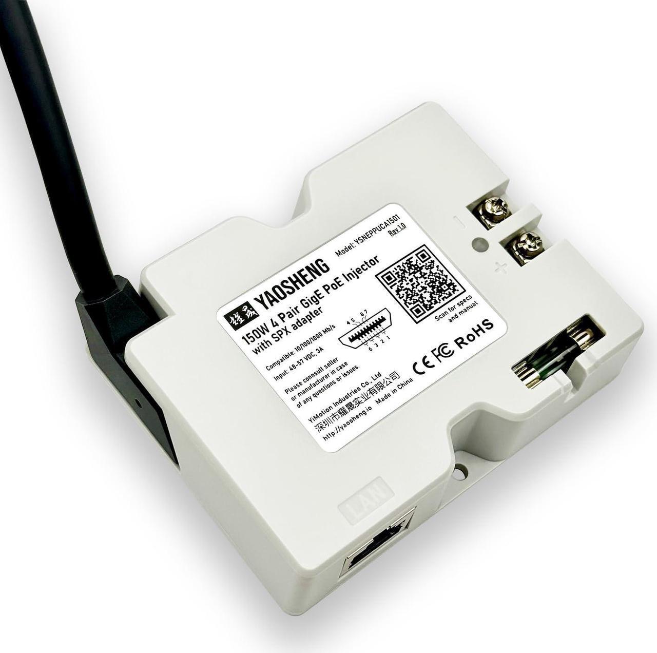 YAOSHENG 150W 2-in-1 PoE Injector + SPX Cable Adapter for Residential Starlink 3 | +254100720022 YAOSHENG 150W 2-in-1 PoE Injector + SPX Cable Adapter for Residential Starlink - Image 3