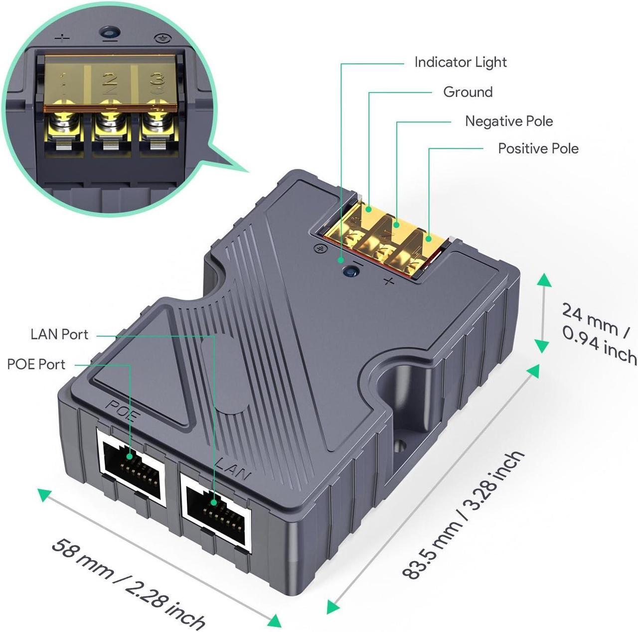PoE Injector for Gen 3, 150W 48 to 57V 3A GigE Passive ABS ESD with LAN for Satellite Dish V2 for Internet Kit Satellite - DRC 2 | +254100720022 PoE Injector for Gen 3, 150W 48 to 57V 3A GigE Passive ABS ESD with LAN for Satellite Dish V2 for Internet Kit Satellite - DRC - Image 2