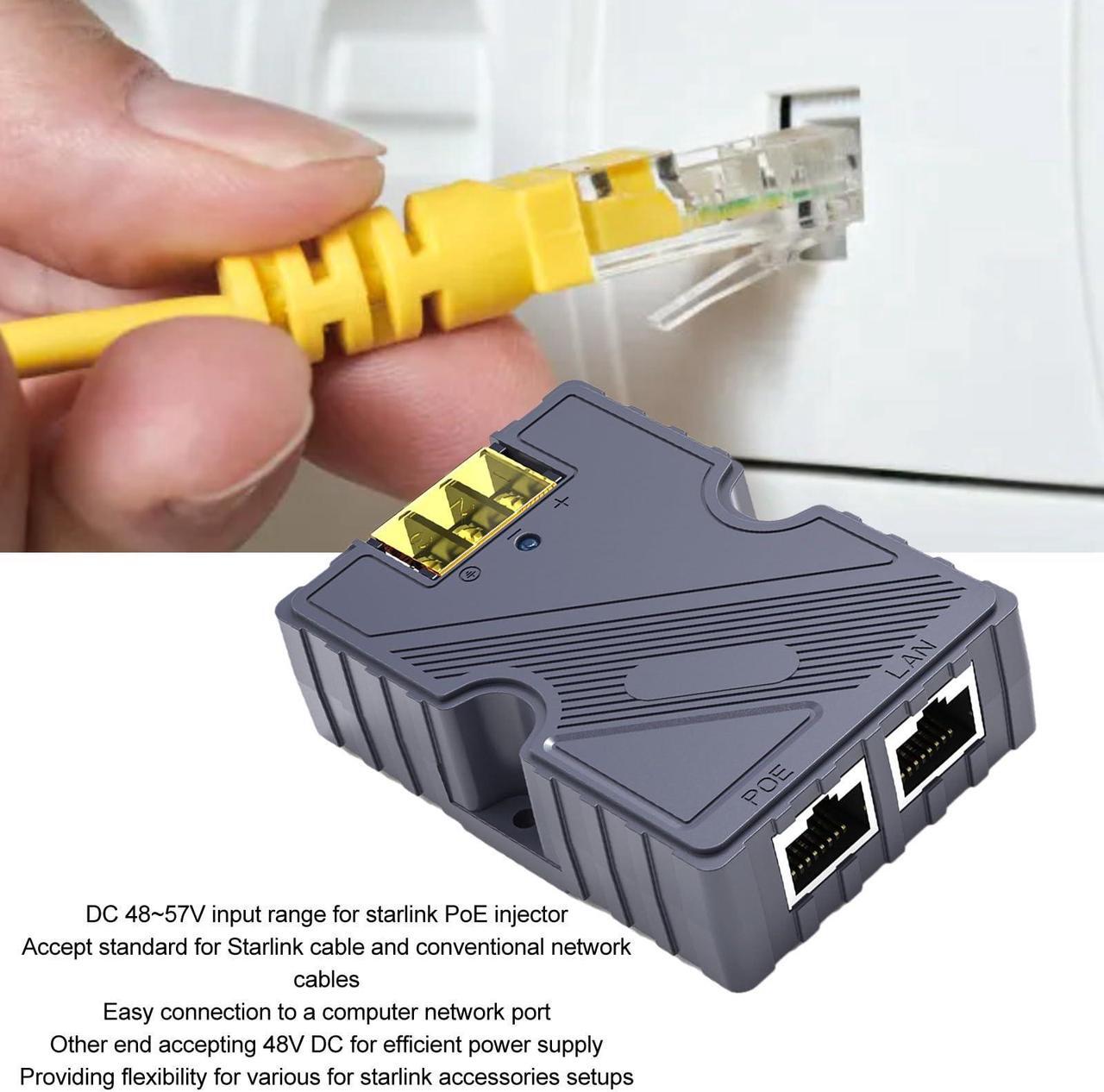 PoE Injector for Gen 3, 150W 48 to 57V 3A GigE Passive ABS ESD with LAN for Satellite Dish V2 for Internet Kit Satellite - DRC 5 | +254100720022 PoE Injector for Gen 3, 150W 48 to 57V 3A GigE Passive ABS ESD with LAN for Satellite Dish V2 for Internet Kit Satellite - DRC - Image 5