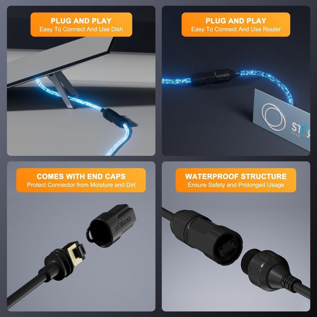 BarBaren Starlink Gen 3/Mini Ethernet Adapter, Starlink Gen 3/Mini Ethernet Cable SPX to RJ45 Adapter Connector for Starlink V3 (Rev.4)/Mini Dishy and Router Waterproof-1 Pack - DRC 2 | +254100720022 BarBaren Starlink Gen 3/Mini Ethernet Adapter, Starlink Gen 3/Mini Ethernet Cable SPX to RJ45 Adapter Connector for Starlink V3 (Rev.4)/Mini Dishy and Router Waterproof-1 Pack - DRC - Image 2