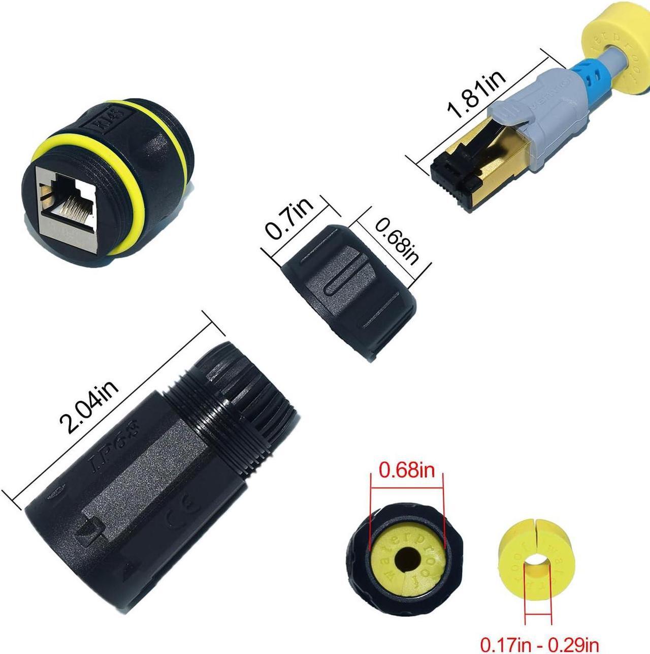 ZUZONG IP68 Waterproof Cat7 RJ45 Coupler, 10GB Shielded Pure Copper Ethernet Coupler IP68 Waterproof Ethernet Outdoor LAN Connector for Starlink/Cat5/Cat6/Cat6A/Cat7/Cat8 Ethernet Cable(10 PCS Female) 5 | +254100720022 ZUZONG IP68 Waterproof Cat7 RJ45 Coupler, 10GB Shielded Pure Copper Ethernet Coupler IP68 Waterproof Ethernet Outdoor LAN Connector for Starlink/Cat5/Cat6/Cat6A/Cat7/Cat8 Ethernet Cable(10 PCS Female) - Image 5