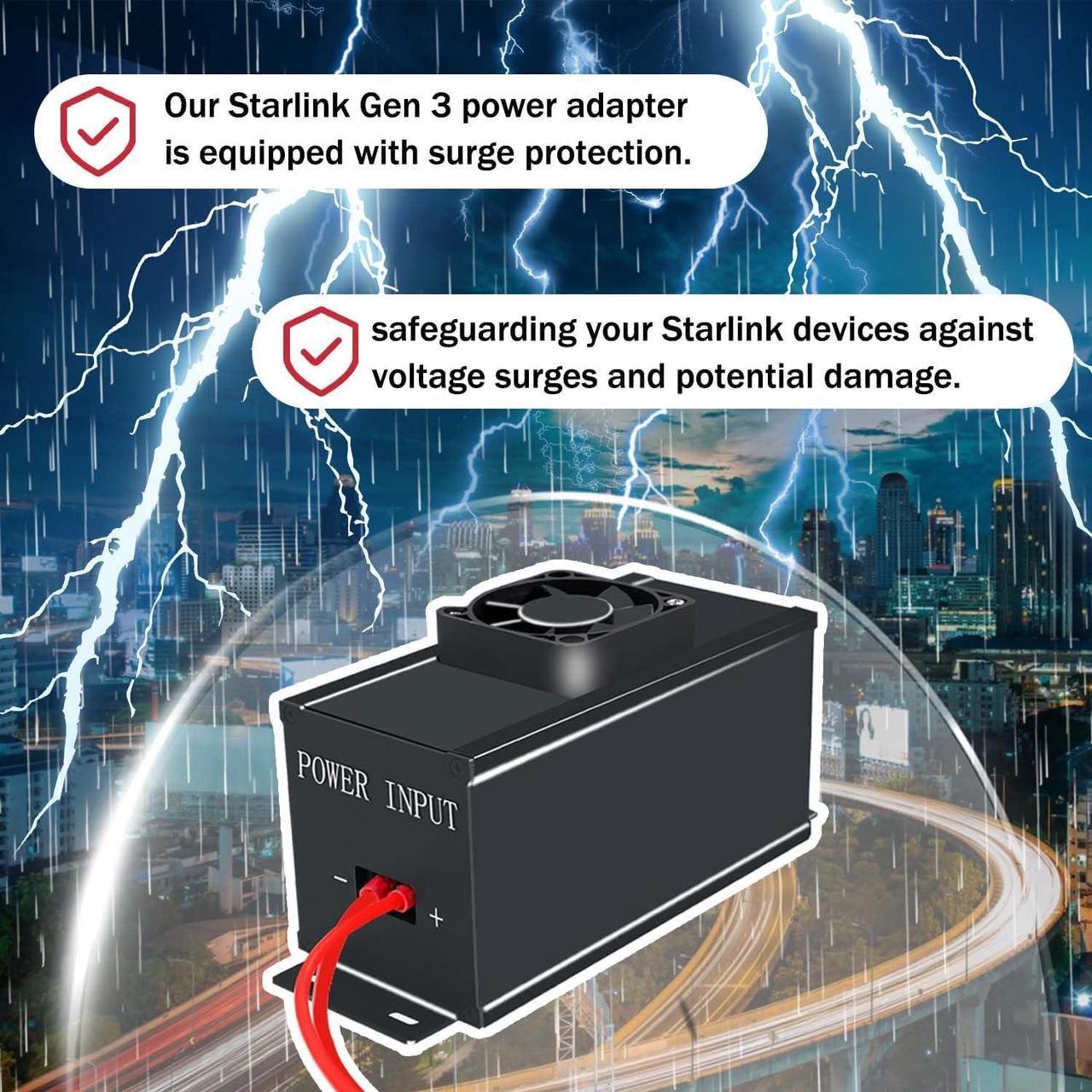 Gen 3 12V-48V Conversion Kit, Ybervont Starlink Gen 3 Power Converter for 12V-48V Power, Constant Voltage/Current, Step Up Power Adapter, Starlink Gen 3 Router Boost Converter for RV/Outdoor 3 | +254100720022 Gen 3 12V-48V Conversion Kit, Ybervont Starlink Gen 3 Power Converter for 12V-48V Power, Constant Voltage/Current, Step Up Power Adapter, Starlink Gen 3 Router Boost Converter for RV/Outdoor - Image 3
