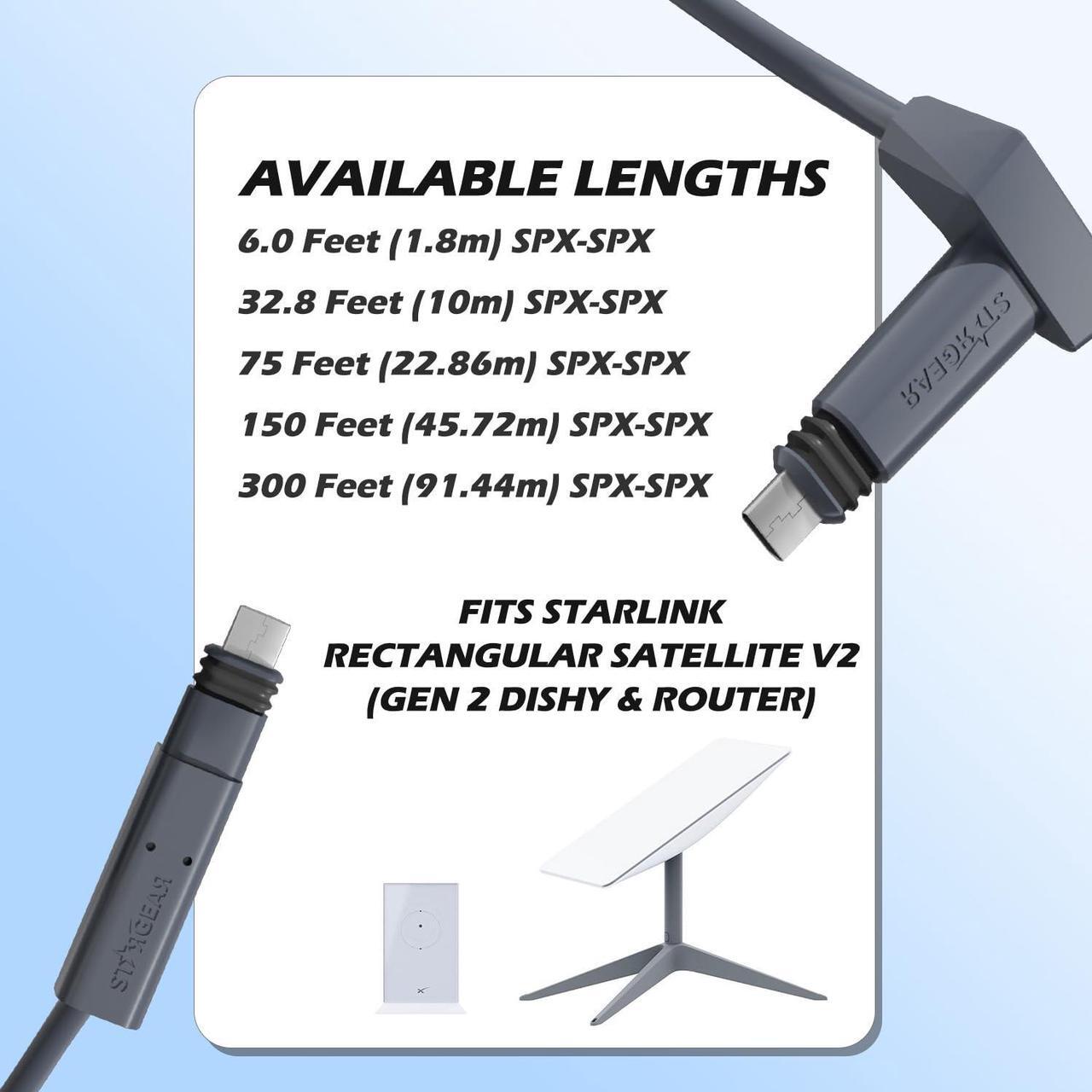 Klutchtech Starlink Cable 300FT Replacement Cable for Starlink Standard Actuated Gen 2, Starlink Cable Extension V2 with End Caps Starlink Accessories Waterproof Gray (300FT/91M) - DRC 4 | +254100720022 Klutchtech Starlink Cable 300FT Replacement Cable for Starlink Standard Actuated Gen 2, Starlink Cable Extension V2 with End Caps Starlink Accessories Waterproof Gray (300FT/91M) - DRC - Image 4