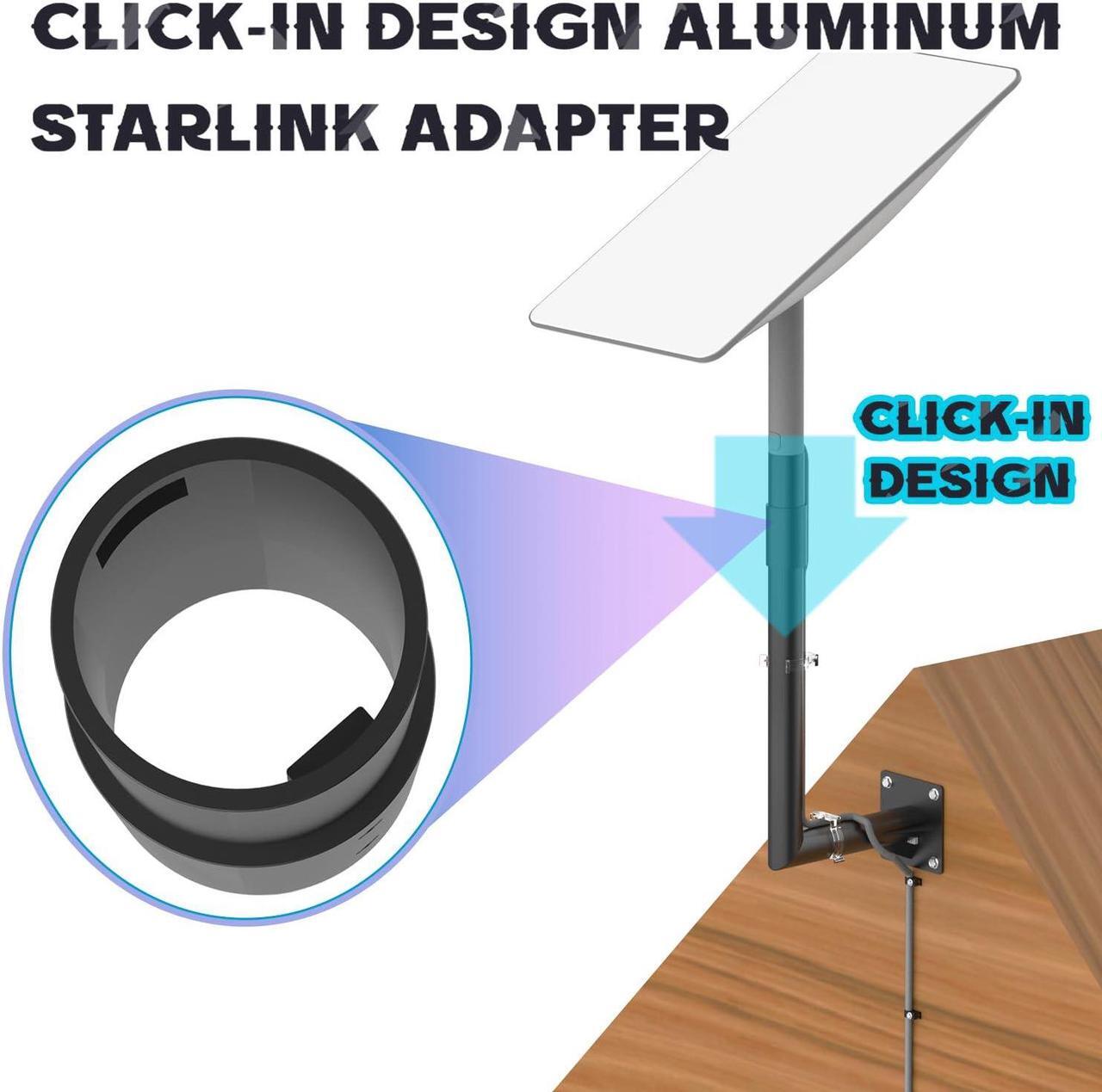 wuutyty Click-in Design Starlink Mounting Kit, Starlink Long Wall Mount, Starlink Pole Mount, Starlink Mount, for Starlink Internet Kit Satellite (Include Screws & Drill bit & Cable Clips) - DRC 2 | +254100720022 wuutyty Click-in Design Starlink Mounting Kit, Starlink Long Wall Mount, Starlink Pole Mount, Starlink Mount, for Starlink Internet Kit Satellite (Include Screws & Drill bit & Cable Clips) - DRC - Image 2