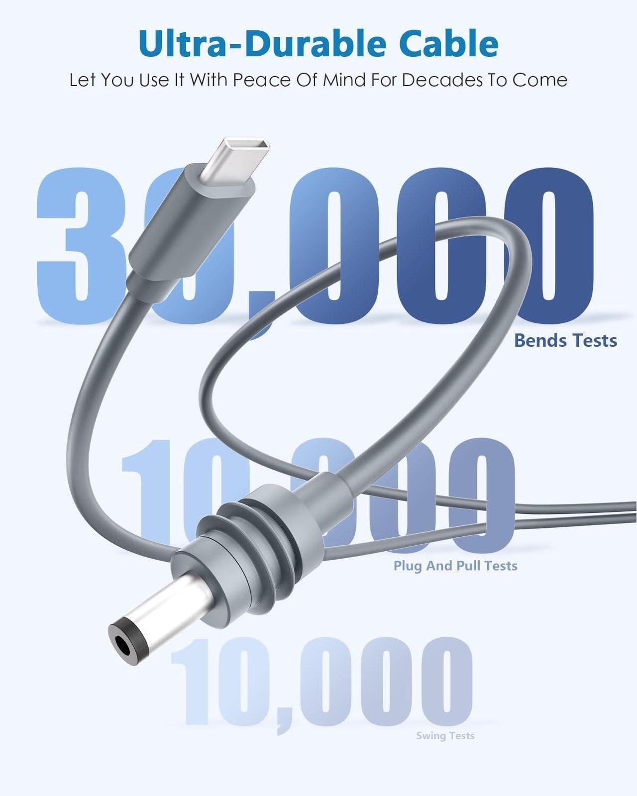 ADINEL Starlink Mini USB C to DC Power Cord, 50FT Starlink Mini Cable,Type C Input to DC 20V 5A Barrel Jack Cable Work with 100W PD Charger and PD Power Bank Waterproof 18AWG 15M 4 | +254100720022 ADINEL Starlink Mini USB C to DC Power Cord, 50FT Starlink Mini Cable,Type C Input to DC 20V 5A Barrel Jack Cable Work with 100W PD Charger and PD Power Bank Waterproof 18AWG 15M - Image 4