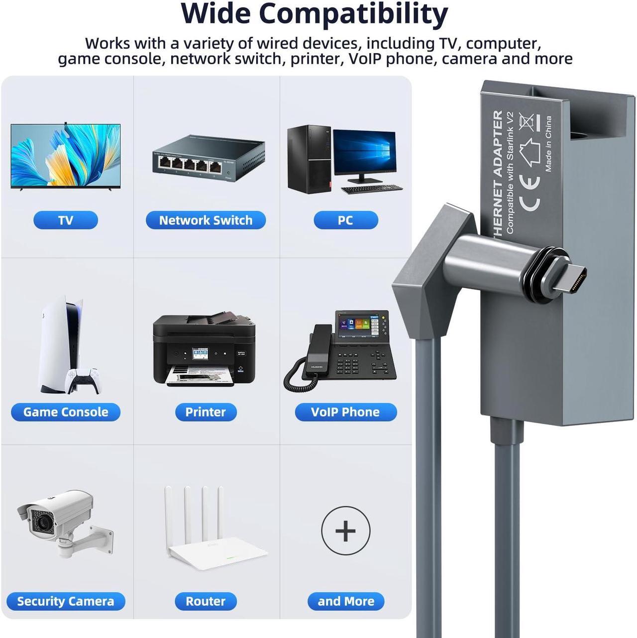 Starlink Ethernet Adapter Gen 2 (1pc Plug and Play) Star Link V2 RJ45 Ethernet Interface Wired Extenders - DRC 4 | +254100720022 Starlink Ethernet Adapter Gen 2 (1pc Plug and Play) Star Link V2 RJ45 Ethernet Interface Wired Extenders - DRC - Image 4