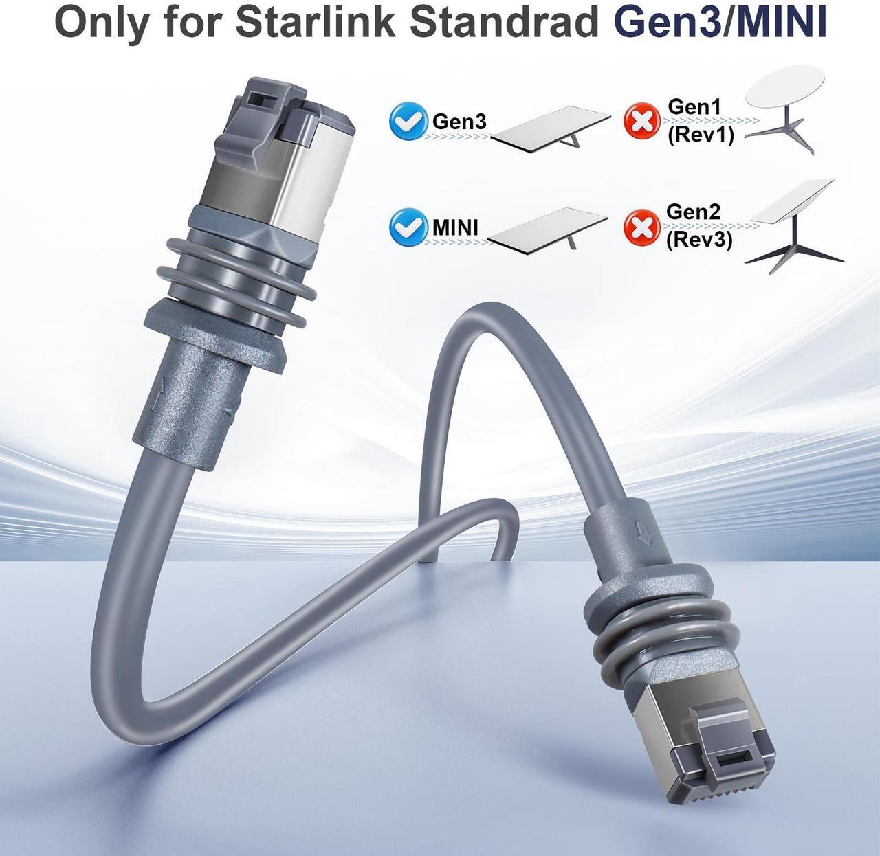 for Starlink gen 3 Cable,Replacement Extension/ethernet Cable for Starlink Standard V3 and Mini,Suitable for Indoor and Outdoor use(15M/50FT) 2 | +254100720022 for Starlink gen 3 Cable,Replacement Extension/ethernet Cable for Starlink Standard V3 and Mini,Suitable for Indoor and Outdoor use(15M/50FT) - Image 2
