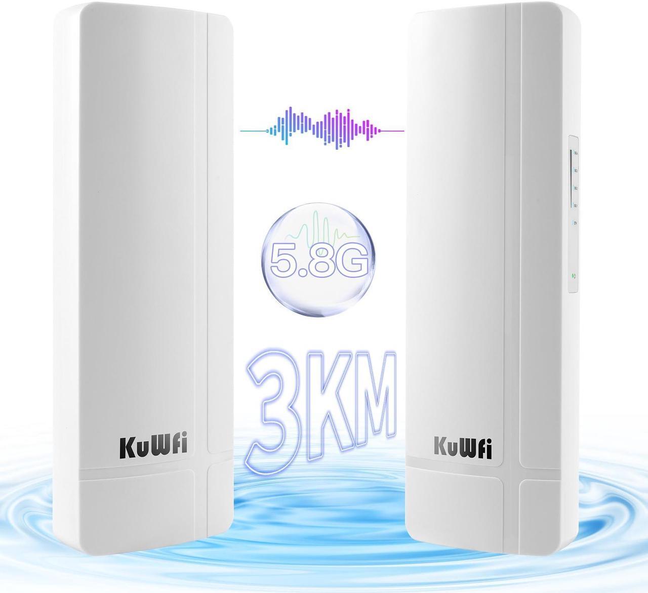 KuWFi 5.8G 3KM Gigabit Wireless WiFi Bridge Point to Point Outdoor Work for Starlink Satellite Internet Signal Extend Outdoor WiFi Wireless Access Point 1000Mbps Ethernet Port 24V PoE Power 2-Pack 1 | +254100720022 KuWFi 5.8G 3KM Gigabit Wireless WiFi Bridge Point to Point Outdoor Work for Starlink Satellite Internet Signal Extend Outdoor WiFi Wireless Access Point 1000Mbps Ethernet Port 24V PoE Power 2-Pack