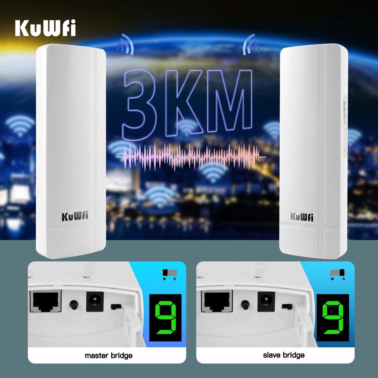 KuWFi 5.8G 3KM Gigabit Wireless WiFi Bridge Point to Point Outdoor Work for Starlink Satellite Internet Signal Extend Outdoor WiFi Wireless Access Point 1000Mbps Ethernet Port 24V PoE Power 2-Pack 3 | +254100720022 KuWFi 5.8G 3KM Gigabit Wireless WiFi Bridge Point to Point Outdoor Work for Starlink Satellite Internet Signal Extend Outdoor WiFi Wireless Access Point 1000Mbps Ethernet Port 24V PoE Power 2-Pack - Image 3