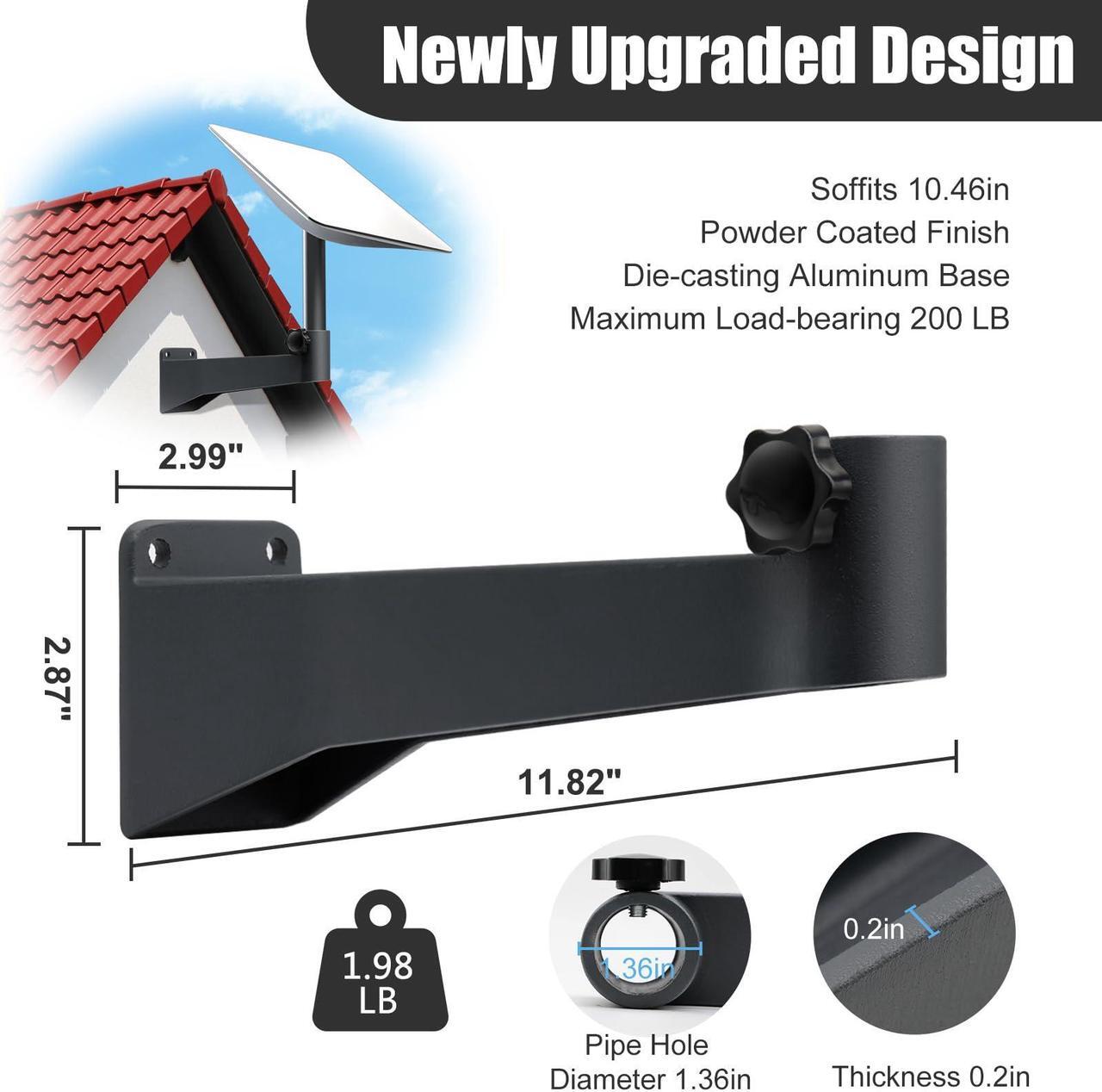 Tionzion Starlink Mounting Kit, Heavy Duty Starlink Long Wall Mount, Starlink Roof Mount, Starlink Pole Mount (Eave Wall Mount) 2 | +254100720022 Tionzion Starlink Mounting Kit, Heavy Duty Starlink Long Wall Mount, Starlink Roof Mount, Starlink Pole Mount (Eave Wall Mount) - Image 2