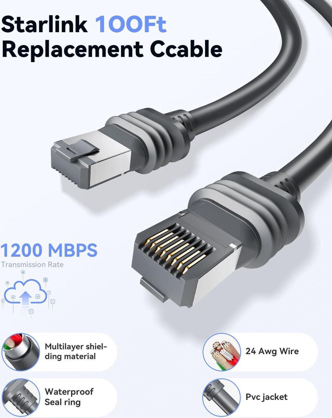 Starlink Gen 3 Cable 100FT,Waterproof Cable For Starlink Gen 3,Starlink Cable Standard V3,Starlink Cable Gen 3,Starlink Ethernet Cable,Starlink Replacement Cable,Starlink Cord,Cable Starlink(100FT) 2 | +254100720022 Starlink Gen 3 Cable 100FT,Waterproof Cable For Starlink Gen 3,Starlink Cable Standard V3,Starlink Cable Gen 3,Starlink Ethernet Cable,Starlink Replacement Cable,Starlink Cord,Cable Starlink(100FT) - Image 2
