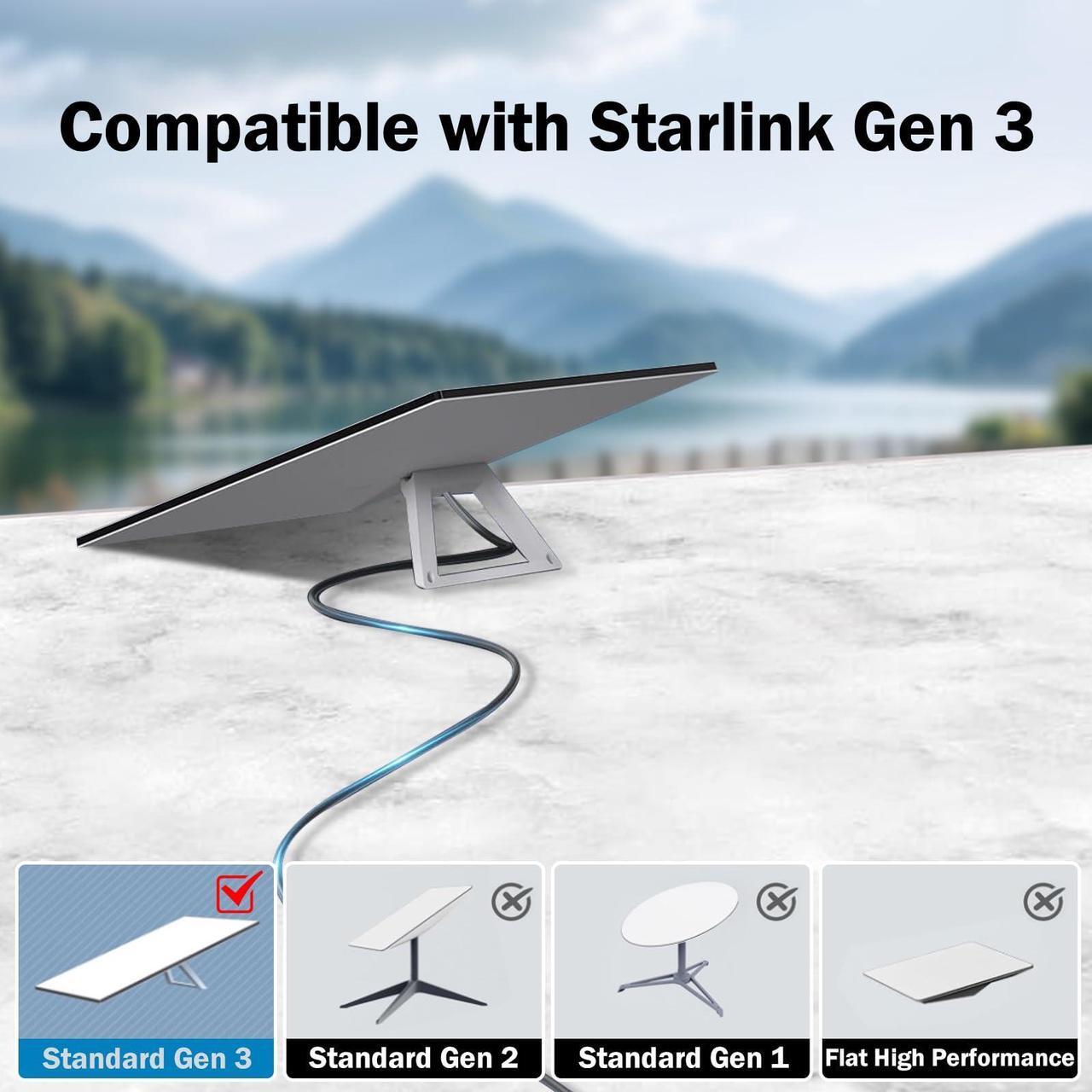 Beyork Starlink Gen 3 Cable, 30ft Starlink Ethernet Extension Replacement Standard Cord Compatible with Starlink Gen3/V3, Waterproof and Dust-Proof, 26AWG - DRC 3 | +254100720022 Beyork Starlink Gen 3 Cable, 30ft Starlink Ethernet Extension Replacement Standard Cord Compatible with Starlink Gen3/V3, Waterproof and Dust-Proof, 26AWG - DRC - Image 3