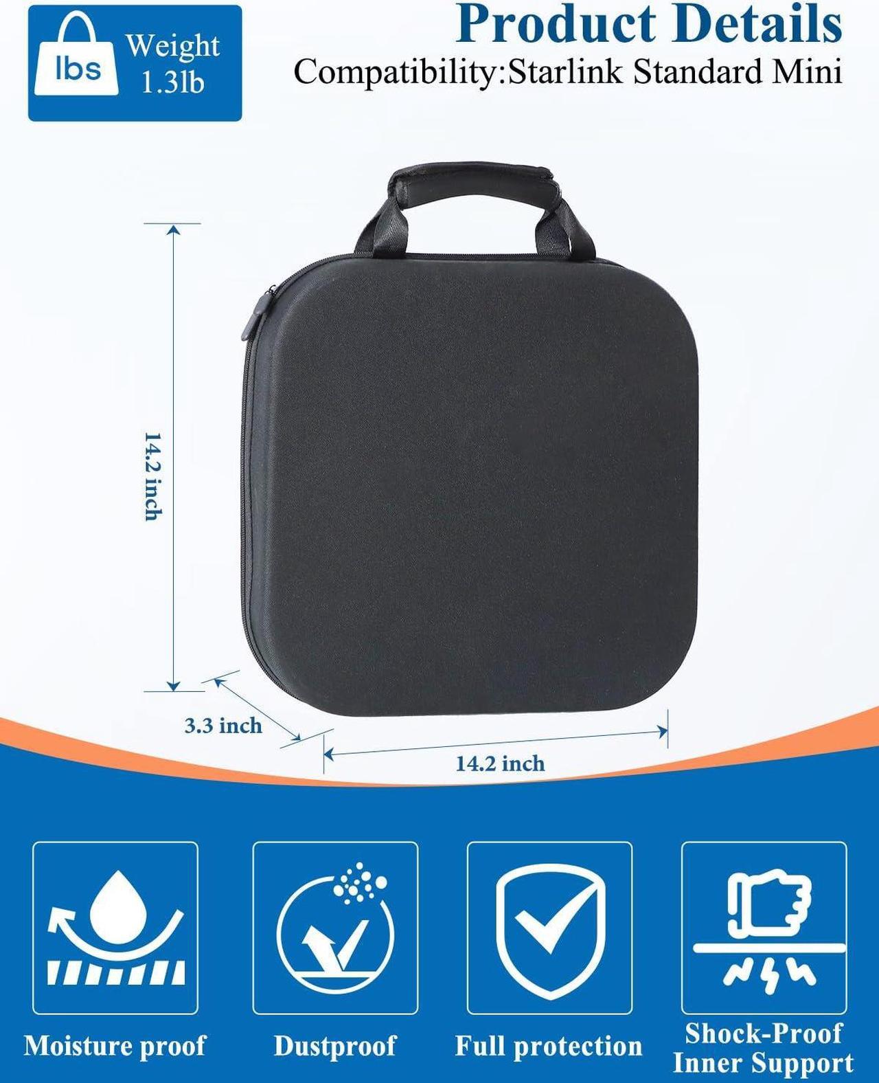 Starlink Mini Carry Case - Outdoor Travel Case for Standard Starlink Mini Accessories, Large Capacity, Semi-Rigid EVA Protection - DRC 4 | +254100720022 Starlink Mini Carry Case - Outdoor Travel Case for Standard Starlink Mini Accessories, Large Capacity, Semi-Rigid EVA Protection - DRC - Image 4