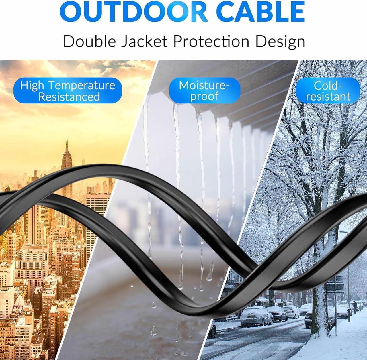 Fuwkeo Heavy-Duty Shielded Outdoor Cable for Starlink Gen 3 - PE Cover, Waterproof, UV Resistant, Direct Burial, In-Ground - Compatible with Starlink V3 Dish and Starlink Mini (30FT/9M) 4 | +254100720022 Fuwkeo Heavy-Duty Shielded Outdoor Cable for Starlink Gen 3 - PE Cover, Waterproof, UV Resistant, Direct Burial, In-Ground - Compatible with Starlink V3 Dish and Starlink Mini (30FT/9M) - Image 4
