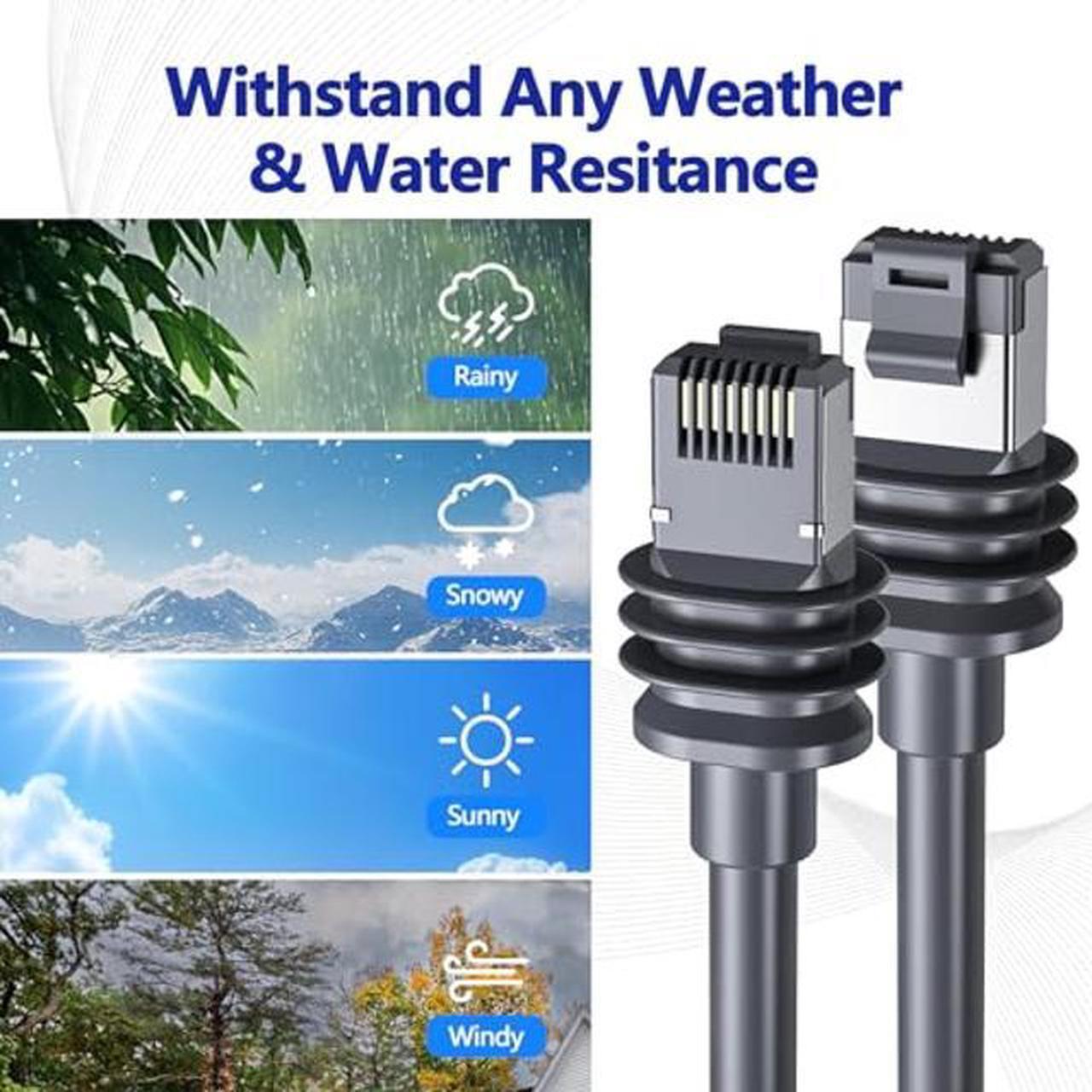 WAWINY Standard Starlink Gen 3 Cable 150FT/46M, Starlink Cable Gen 3 Replacement, Durable Waterproof V3 Cable for Rectangular Starlink Satellite, Ethernet Extension Cable - Grey - DRC 5 | +254100720022 WAWINY Standard Starlink Gen 3 Cable 150FT/46M, Starlink Cable Gen 3 Replacement, Durable Waterproof V3 Cable for Rectangular Starlink Satellite, Ethernet Extension Cable - Grey - DRC - Image 5