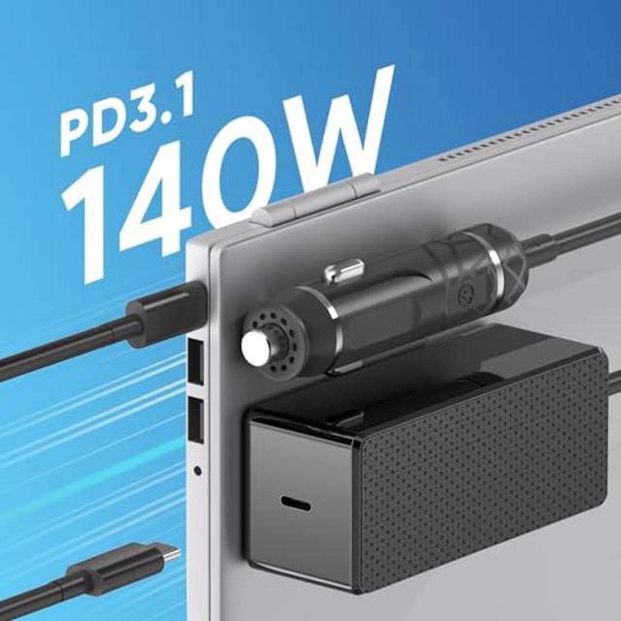 HKY Laptop Car Charger 140W 130W 100W 96W 90W 87W 67W 61W USB-C Power Adapter PD3.1 12-24V DC Adapter for MacBook Pro 16/15/14/13 Inch,MacBook Air 15" 13" M1 M2,iPad Pro,Dell,Lenovo,HP,Asus and More - DRC 2 | +254100720022 HKY Laptop Car Charger 140W 130W 100W 96W 90W 87W 67W 61W USB-C Power Adapter PD3.1 12-24V DC Adapter for MacBook Pro 16/15/14/13 Inch,MacBook Air 15" 13" M1 M2,iPad Pro,Dell,Lenovo,HP,Asus and More - DRC - Image 2