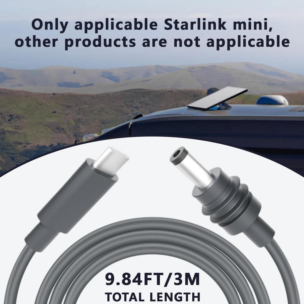 OTPEIR Starlink Mini Cable, 9.84FT Starlink Mini USB Type C to DC Power Cable Cord, Work with 100W+ PD Source, Waterproof Input USB Type C to DC Cable, 18AWG 3M - DRC 2 | +254100720022 OTPEIR Starlink Mini Cable, 9.84FT Starlink Mini USB Type C to DC Power Cable Cord, Work with 100W+ PD Source, Waterproof Input USB Type C to DC Cable, 18AWG 3M - DRC - Image 2