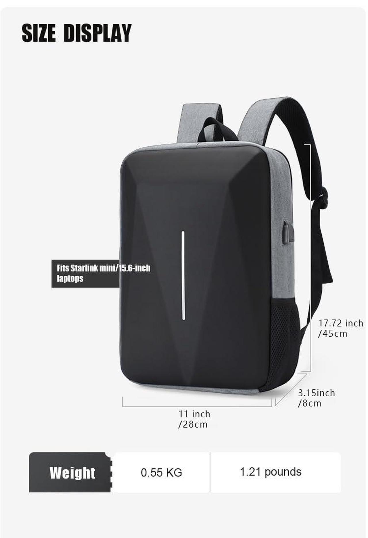 HFLZBRO Bag for Starlink Mini - Storage Bag Case for Starlink Dish and All Accessories - Anti-theft Water-resistant Backpack (Gray) - DRC 3 | +254100720022 HFLZBRO Bag for Starlink Mini - Storage Bag Case for Starlink Dish and All Accessories - Anti-theft Water-resistant Backpack (Gray) - DRC - Image 3