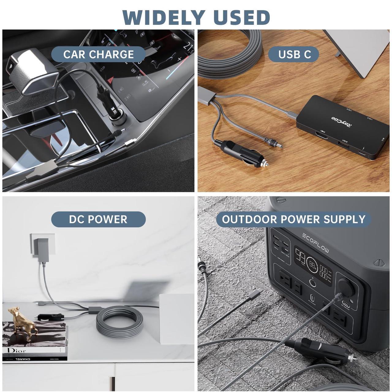 Zinweyton 3 in 1 Starlink Mini Cable 15FT/5M, USB C/Car Charger/DC to DC Power Replacemet Starlink Mini Power Cable Waterproof - DRC 2 | +254100720022 Zinweyton 3 in 1 Starlink Mini Cable 15FT/5M, USB C/Car Charger/DC to DC Power Replacemet Starlink Mini Power Cable Waterproof - DRC - Image 2
