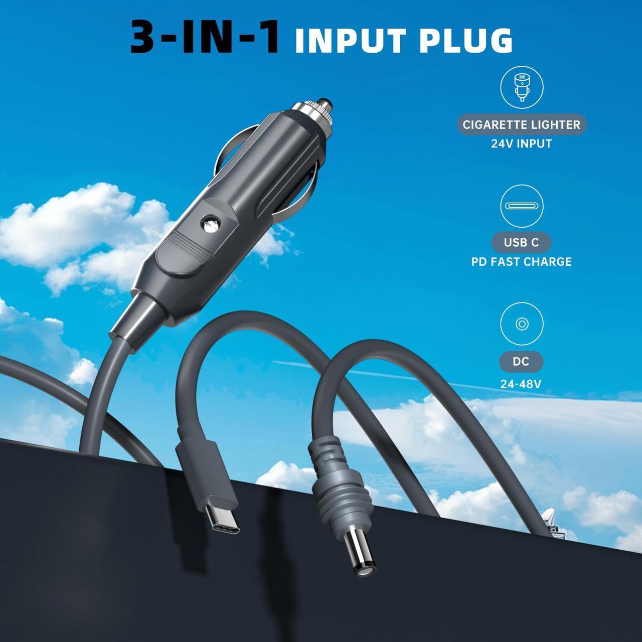 Zinweyton 3 in 1 Starlink Mini Cable 15FT/5M, USB C/Car Charger/DC to DC Power Replacemet Starlink Mini Power Cable Waterproof - DRC 4 | +254100720022 Zinweyton 3 in 1 Starlink Mini Cable 15FT/5M, USB C/Car Charger/DC to DC Power Replacemet Starlink Mini Power Cable Waterproof - DRC - Image 4