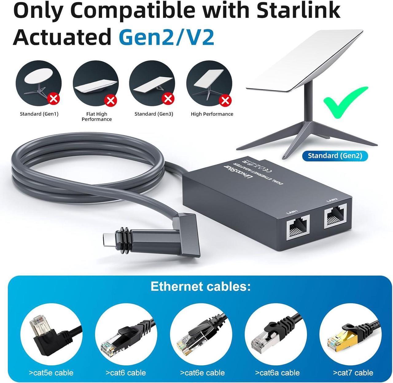 Dual Ports Starlink Ethernet Adapter for Starlink V2, Multi Starlink Ethernet Adapter Gen 2 for Wired External Network 2 Devices Networked Simultaneously Fast & Stable Connect Up to 1 Gbps - DRC 4 | +254100720022 Dual Ports Starlink Ethernet Adapter for Starlink V2, Multi Starlink Ethernet Adapter Gen 2 for Wired External Network 2 Devices Networked Simultaneously Fast & Stable Connect Up to 1 Gbps - DRC - Image 4