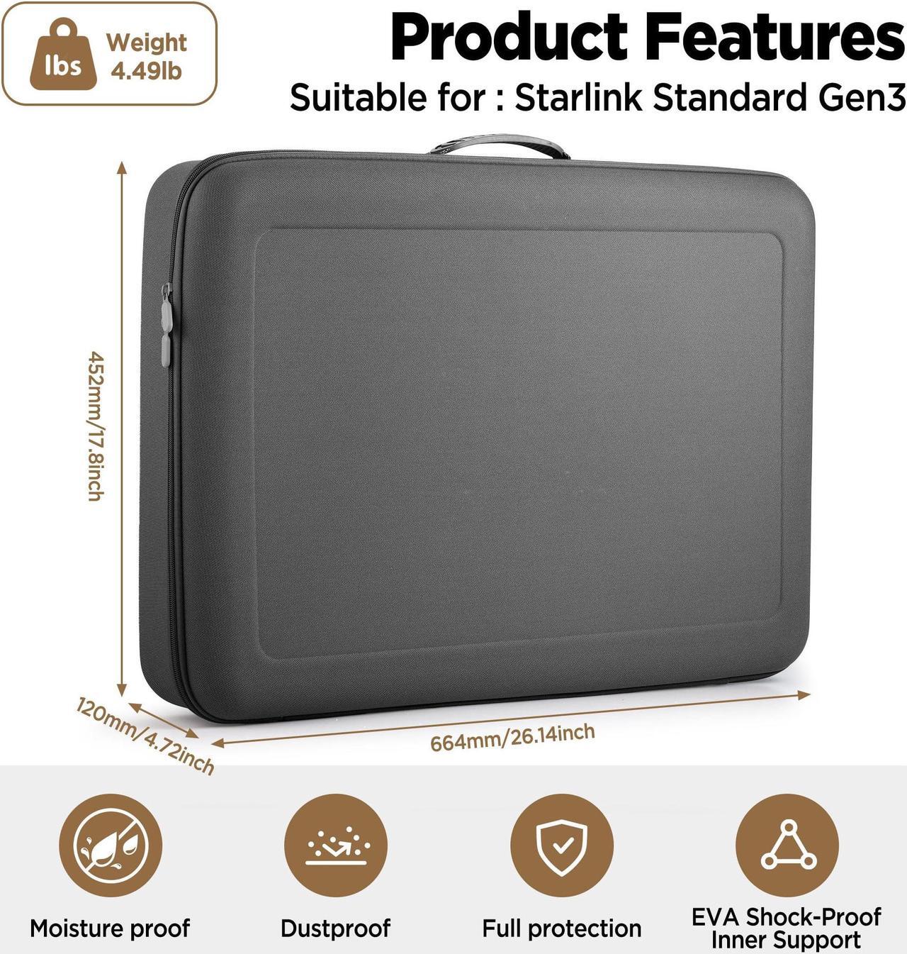 Starlink Gen 3 Case Travel Case Portable Protective Carrying Case Organizer Bag, Easy to Carry for Outdoor Camping and RV Trips 2 | +254100720022 Starlink Gen 3 Case Travel Case Portable Protective Carrying Case Organizer Bag, Easy to Carry for Outdoor Camping and RV Trips - Image 2