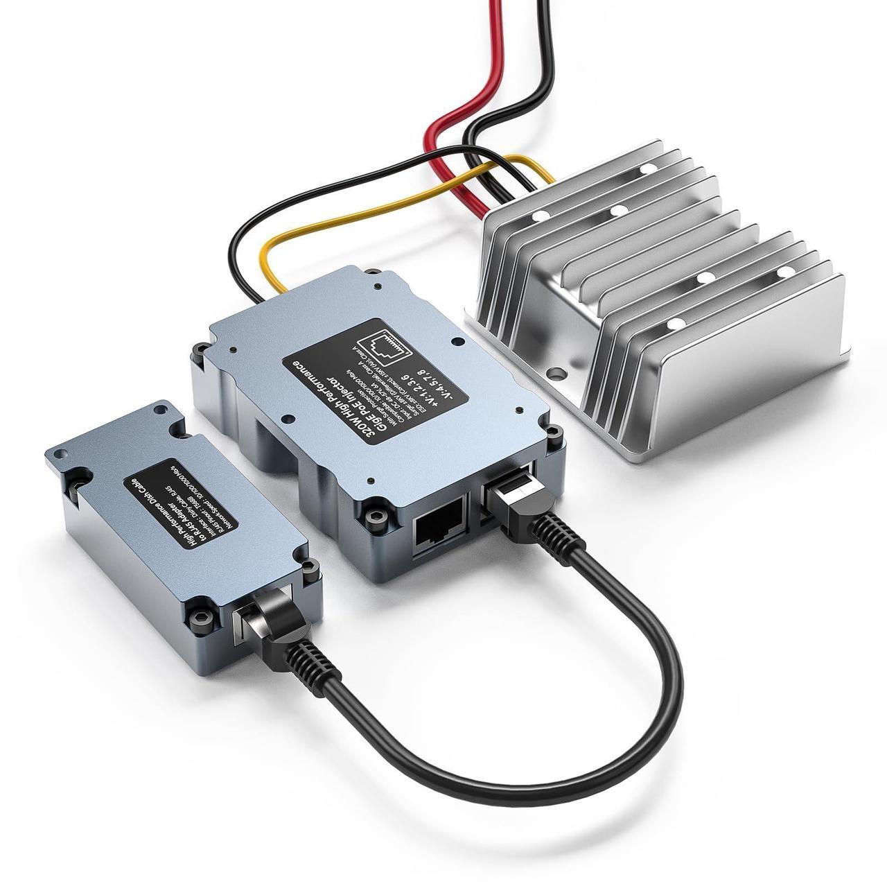 XLTTYWL Starlink PoE Injector - 320W GigE Passive Aluminum Surge & ESD Protection with Starlink to RJ45 Adapter and DC Converter 48V/6A-288W,Compatible with Starlink High Performance Dishy - DRC 2 | +254100720022 XLTTYWL Starlink PoE Injector - 320W GigE Passive Aluminum Surge & ESD Protection with Starlink to RJ45 Adapter and DC Converter 48V/6A-288W,Compatible with Starlink High Performance Dishy - DRC - Image 2